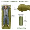 Sleeping Pad with Built-in Pillow & Pump