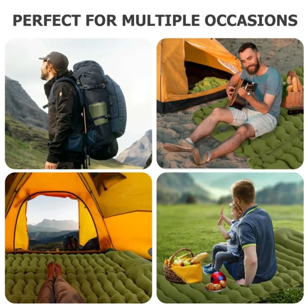 Sleeping Pad with Built-in Pillow & Pump
