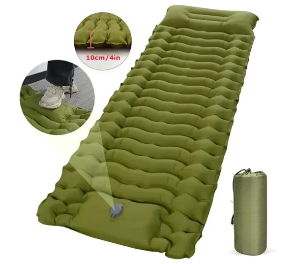 Sleeping Pad with Built-in Pillow & Pump