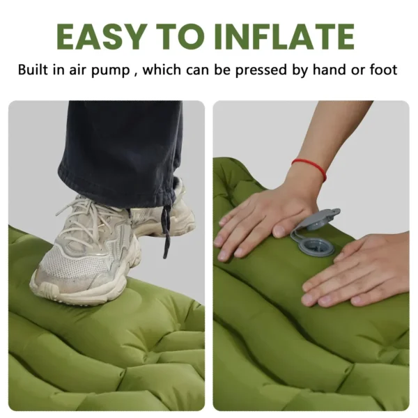 Sleeping Pad with Built-in Pillow & Pump