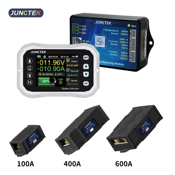 Battery Capacity Monitor 0-120V 100A/400A/600A + Bluetooth