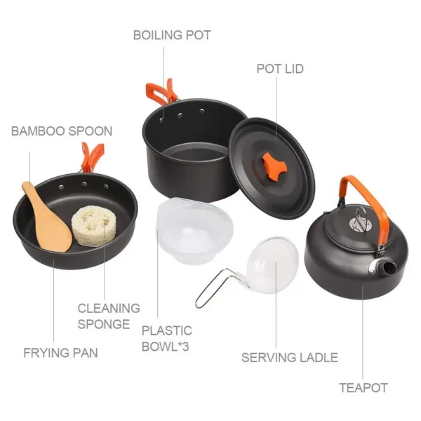Portable Cookware Set Aluminum