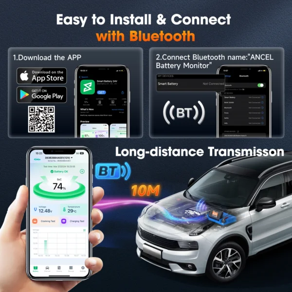 Car Battery Monitor Bluetooth