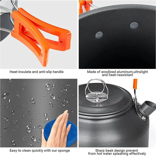 Portable Cookware Set Aluminum
