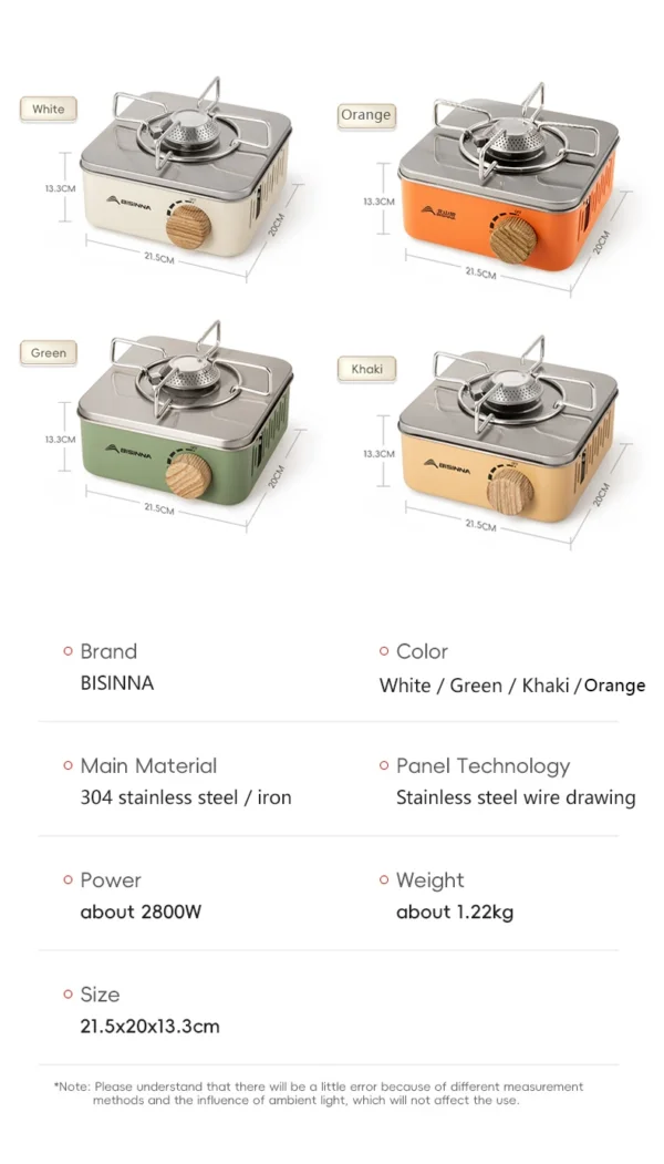 Portable Compact Gas Cartridge Stove