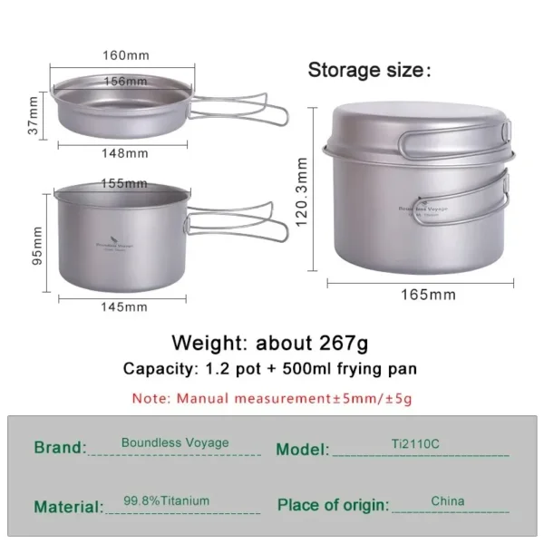 Titanium Pot and Pan Set