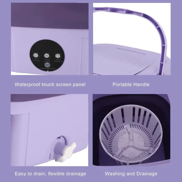 Portable Foldable Washing Machine with Dry Spin