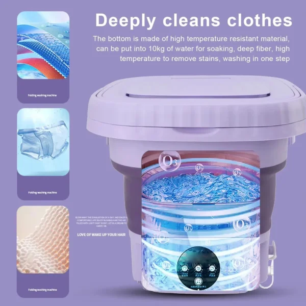 Portable Foldable Washing Machine with Dry Spin