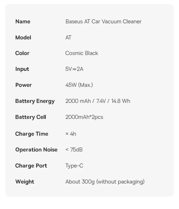 Car Vacuum Cleaner with Blowing Function