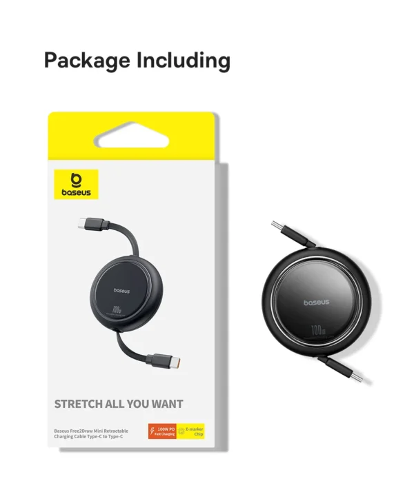 Retractable USB-C Cable 100W