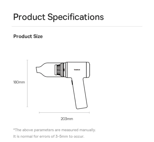 Car Vacuum Cleaner with Blowing Function