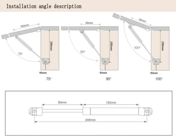 Gas Struts for Cabinets